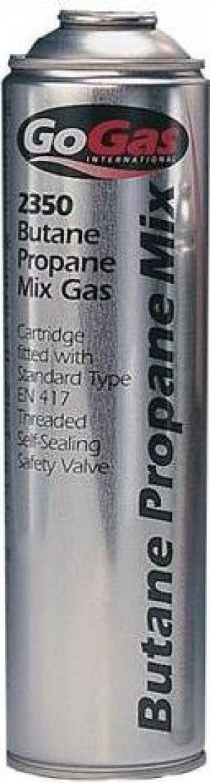 GoSystem Butane/Propane (70:30) Mix Gas Cartridge, Silver, 350 g