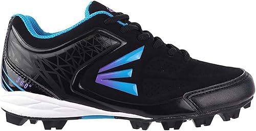 purple and black softball cleats