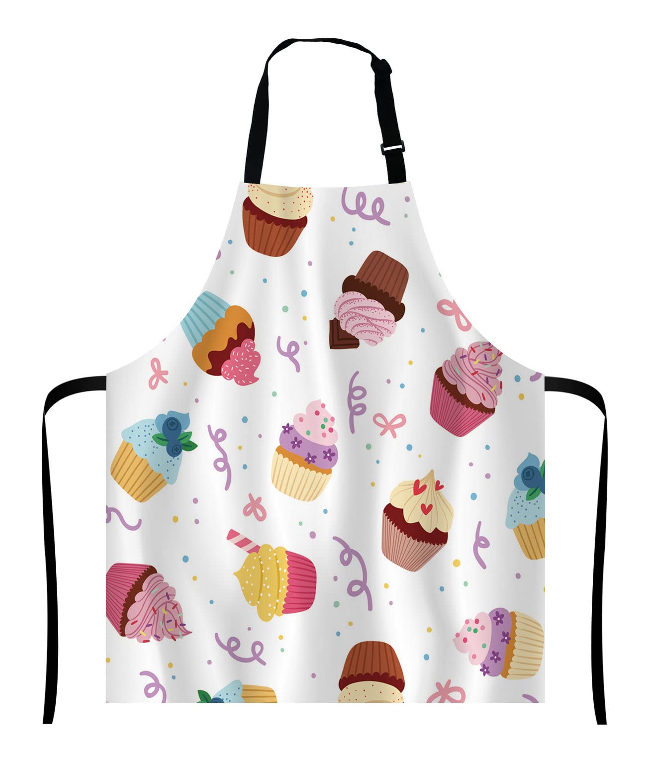 Wasach Little delicious cupcakes Adjustable Bib, Cooking Kitchen Apron for Men Women