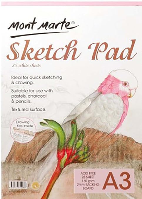 Amazoncom Mont Marte Sketch Pad 150gsm 25 Sheet A3 Wall Art