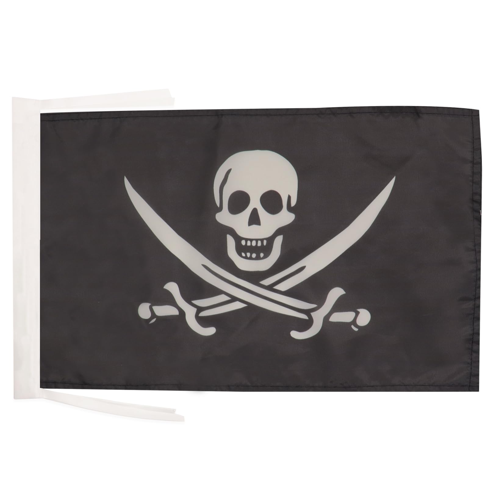 AZ FLAG - Pirate Jack Rackham Flag - 18'' x 12'' - 100% Polyester Pirates Small Banner with Two Cords - Fade Resistant - Vivid Colors - 18x12 in - 45x30 Cm