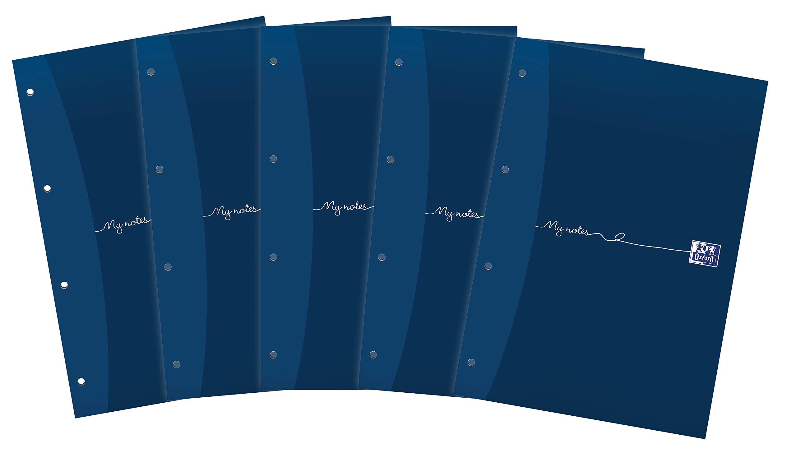 My Notes A4 Card Cover Headbound Refill Pad Ruled with Margin 160 Page, 5 Refill Pads