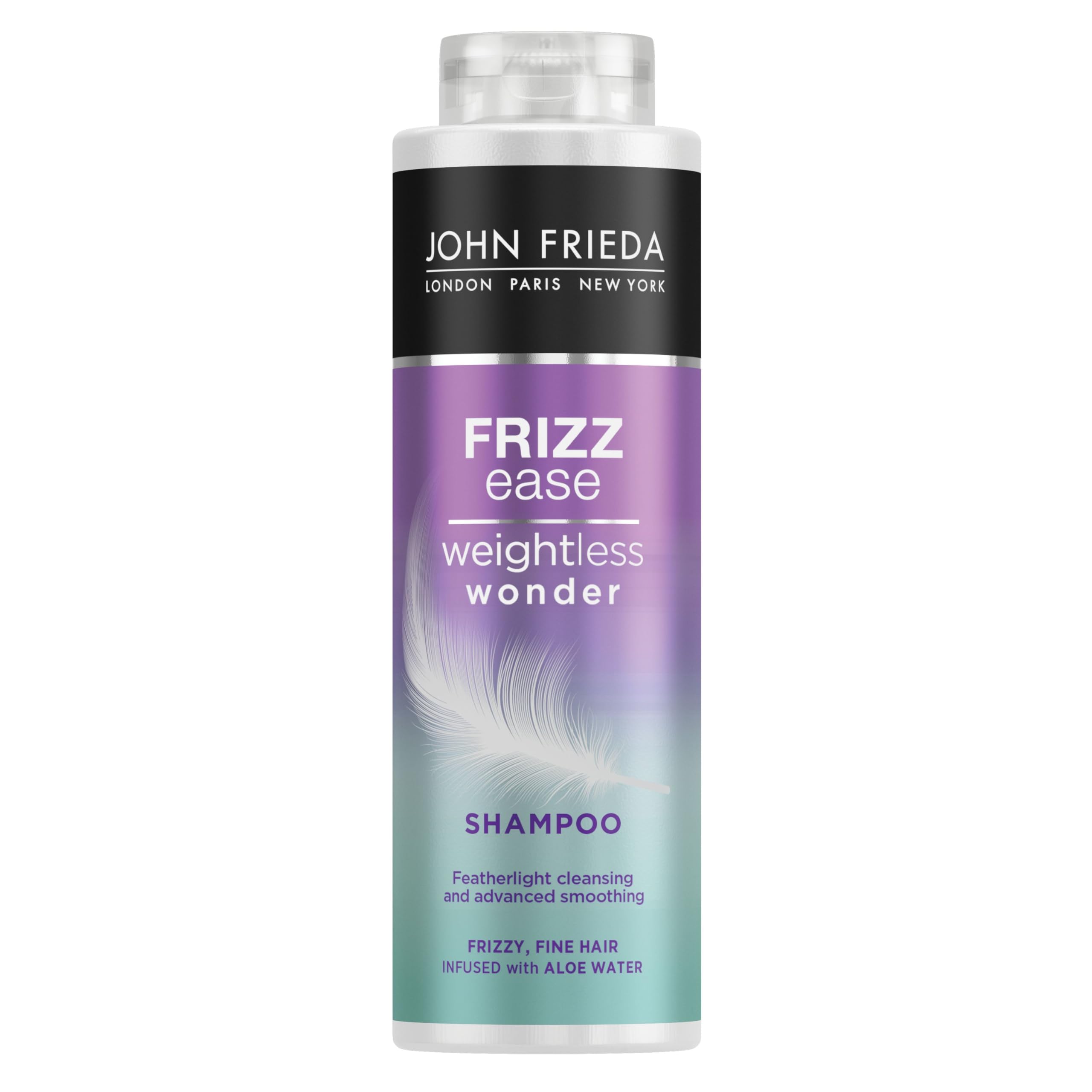 John Frieda Frizz Ease Weightless Wonder Shampoo 500ml, Lightweight Anti-Frizz Shampoo for Fine, Thin Hair