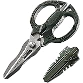ENGINEER PH-55 6.3" Multipurpose Scissors, 4-in-1 Blades, Made in Japan | Micro-serration blade, Heavy Duty Shears, Cuts Carpet, Leather, Copper Wire, Insulated Cable, Cords &amp; Rope, Stainless Steel
