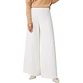SUNNOW Women's High Waisted Wide Leg Pants, Full Length Palazzo Trousers for Office & Casual Wear, All-Day Comfort