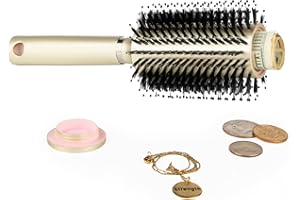 BeBesta Travel Hair Brush Secret Hidden Diversion Safe,Real Hair Brush Comb for Valuables, Perfect for Mother's Day, Father's Day, Christmas (Gold)