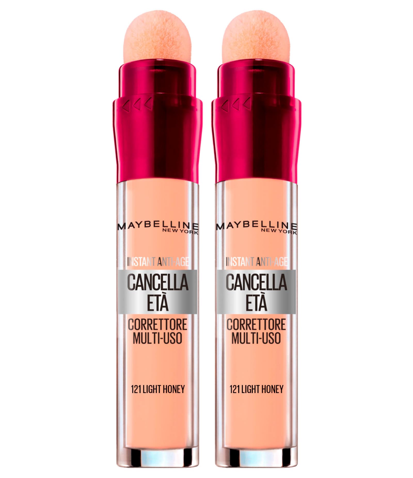 2x Maybelline New York Il Erase Age Multipurpose Liquid Concealer Color 121 Light Honey - 2 Concealers