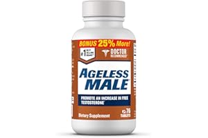Ageless Male Free Testosterone Booster Supplement for Men, 76 Tablets