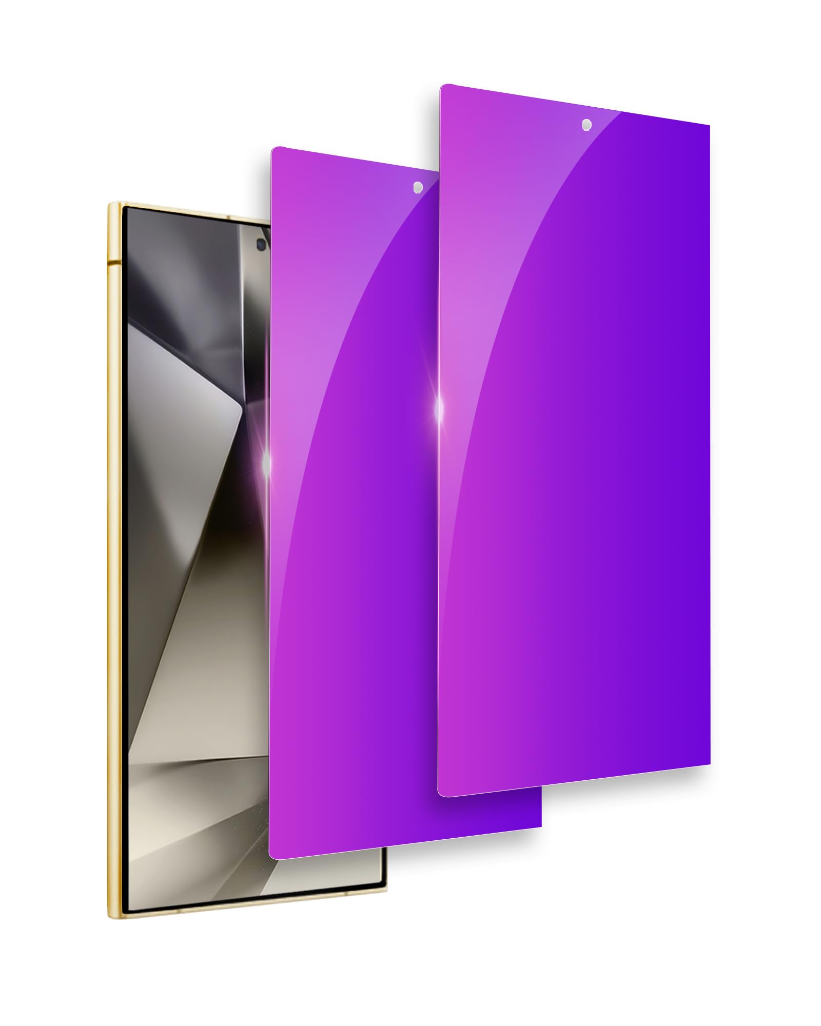 Photo 1 of Ifaeveus 2 Pack for Samsung Galaxy S25 Ultra Privacy Screen Protector[Rose-Purple][0.08s Fingerprint Unlocked] Film 6.9'', Eye Protection, Anti-Bubble, Full Coverage