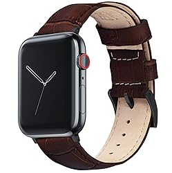 BARTON WATCH BANDS - Coffee Brown & Black Hardware