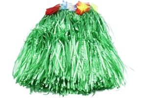 Hawaiian Grass Skirt Flowers Hula Grass Skirt Fancy Dress Costume Beach Dance Dress for Costume Party Birthdays Celebration G