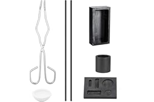 7pcs Graphite Crucible Set, Ingot Mold Set High Purity Graphite Torch Melting Casting Kit for Metal,Gold,Silver and Copper In