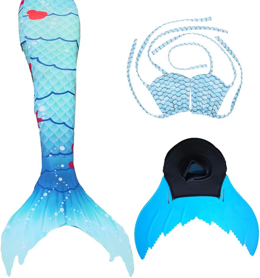 XonyiCos Mermaid Tails for Swimming with Monofin Girls Boys Kids Adults Swimwear Swimming Costumes