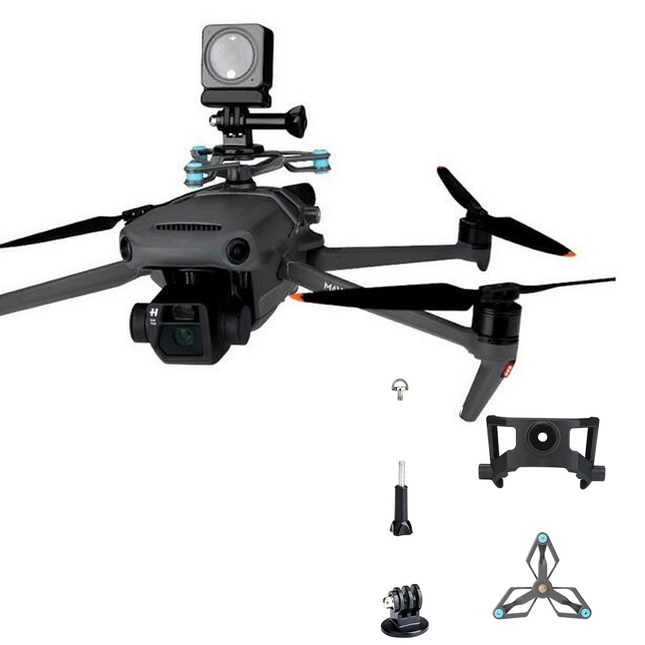 Photo 1 of Honlyn Camera Connect Adapter + Shock Mount Compatible with DJI Mavic 3 Extension Holders Top Mount Adapter Holder Bracket Mount Accessories (Extension Holders+Shock Mount)