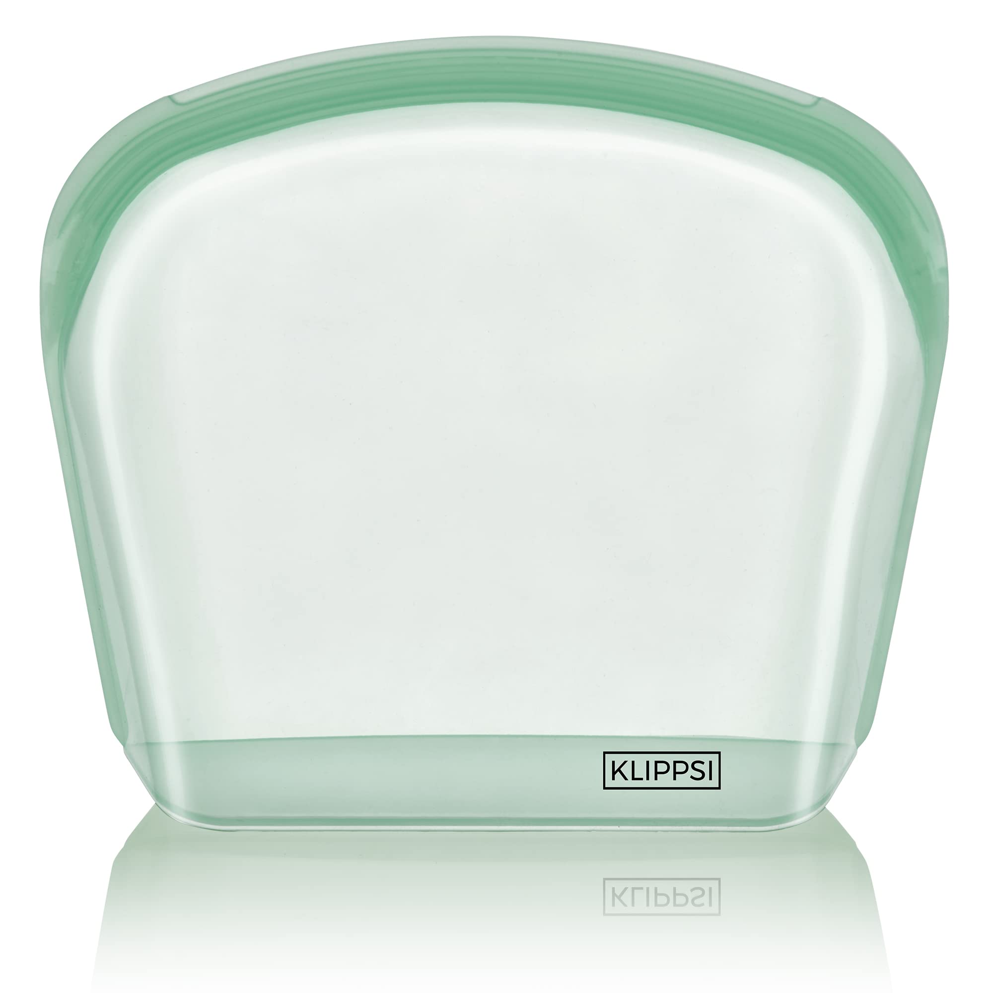 Klippsi® 3.5 L Reusable Silicone Freezer Bag Storage Bag Tear-Resistant, Heat-Cold-Resistant, Leak-Proof, Dishwasher Safe (Green)