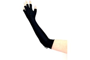 ManiGlovz - UPF 50+ UV Light Protective Fingerless Long Gloves | Gel Manicure Gloves and Anti UV Fingerless Gloves for Women