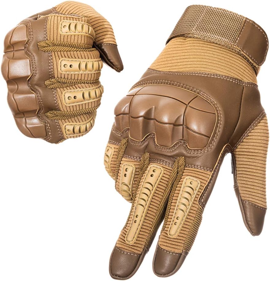 YUNLONG Tactical Gloves Touch Screen Motorcycle Full Finger Cycling Motorbike ATV Hunting Hiking Riding Climbing Operating Work Sports Gloves