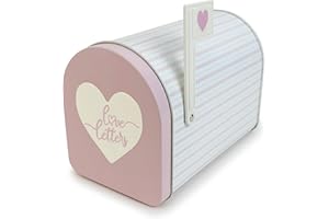 Designstyles Willow&Riley Mailbox for Gifts - Mini Mailbox Tin for Party Favors, Classroom Prize Supplies - Love Box for Exchange Gifts and Greeting Cards