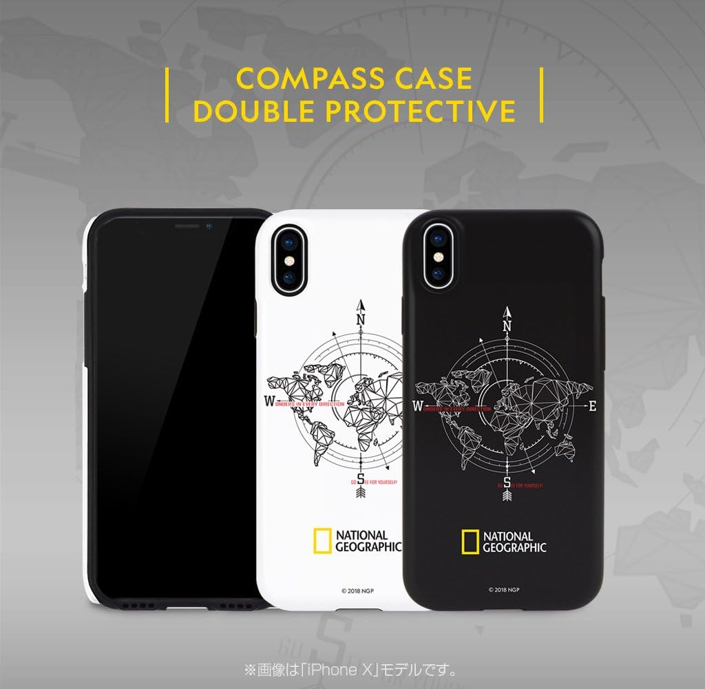 Amazon Co Jp National Geographic Ngi61 Iphone Xr Case Compass Case Double Protection Black 6 1 Inches Iphone Cover Nashogio Wireless Charging Compatible Electronics