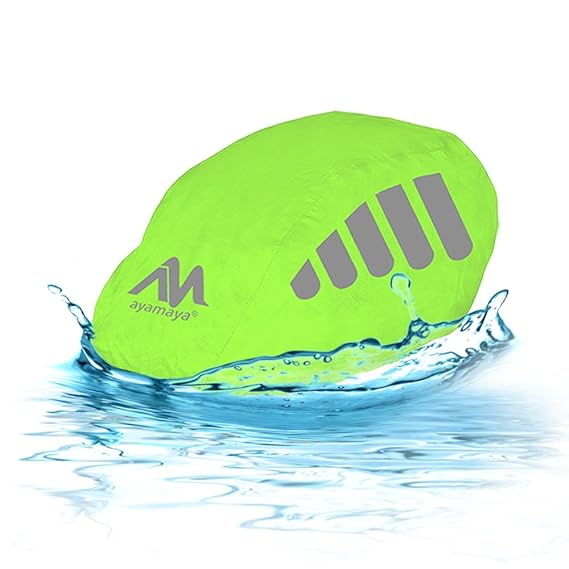 2win2buy Helmüberzug, Fahrrad Wasserdicht Helmregenüberzug Regenschutz Helmschutz mit Reflektierendem Aufdruck Wind & Sonne S