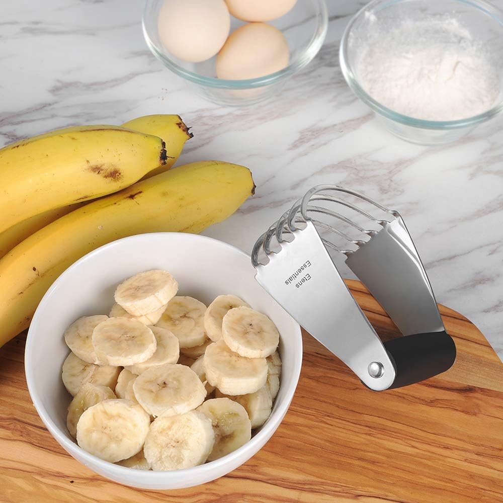 Etens Dough Blender, Heavy Duty Pastry Cutter with Stainless Steel Blades for Baking, Premium Pastry Blender Baking Tools- Medium, Black Handle: Kitchen & Dining