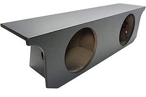 American Sound Connection Compatible with Jeep Wrangler Unlimited 07-15 Custom Dual 12 Sub Box Enclosure Rhino Coated
