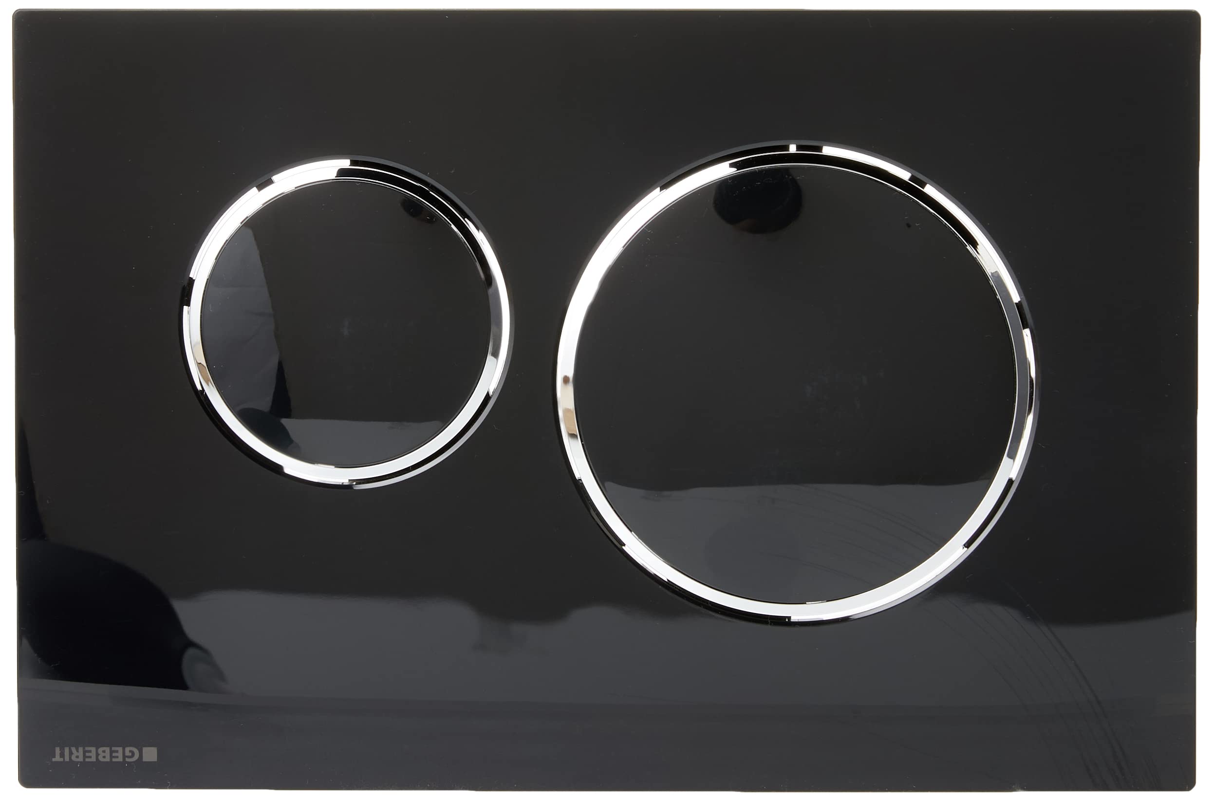 Geberit Sigma 20 Actuator Plates, 1 piece, Black, high-Gloss Chrome-Plated, 115.882.KM.1