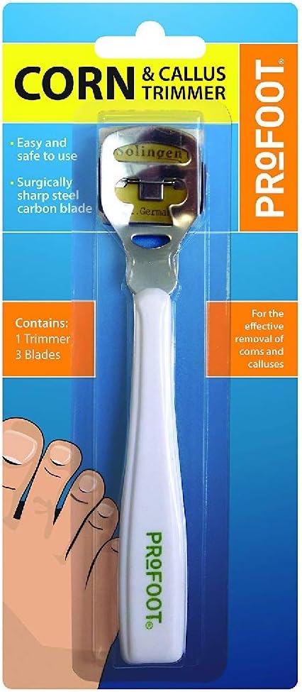 PROFOOT Corn Callus Trimmer Foot Care Tool with 3 Replacement Blades