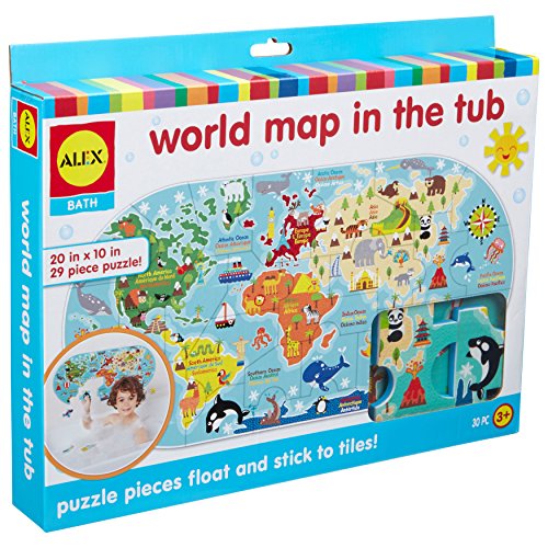 ALEX Bath World Map in the Tub