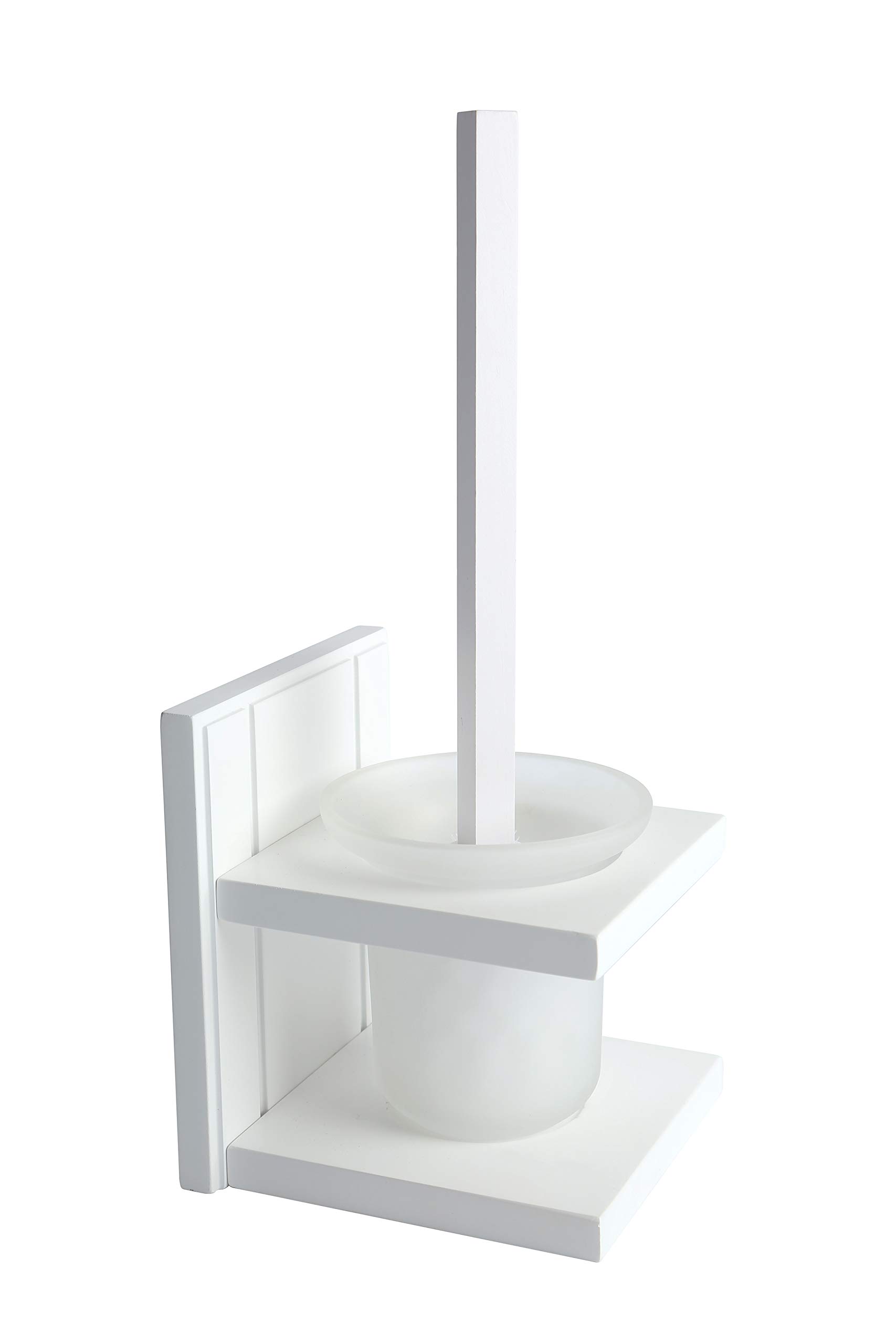 Croydex Maine Toilet Brush FSC MDF, White Wood