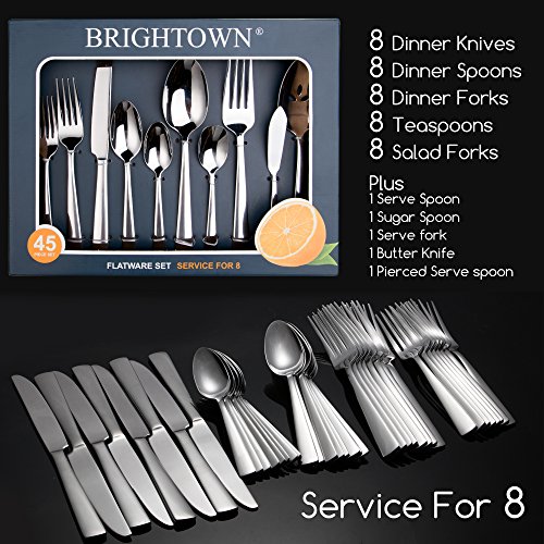 6 Brightown+Silverware+Flatware+Ergonomic+Dishwasher
