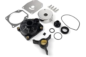MARKGOO 438592 Water Pump Impeller Repair Kit with Housing for Johnson Evinrude OMC Outboard 35 40 48 50 HP Boat Motor Engine Parts Replacement Sierra Marine 18-3454 0433548 433549 0438592
