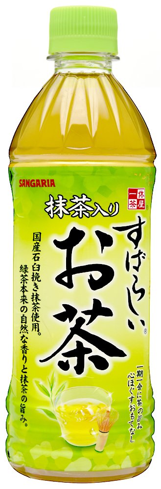 サンガリア すばらしい抹茶入りお茶 500ml 24本の商品画像
