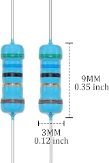 AUKENIEN 1/2W Resistor Kit 40 Values 400pcs Metal Film Resistors RoHS ±1% view 3