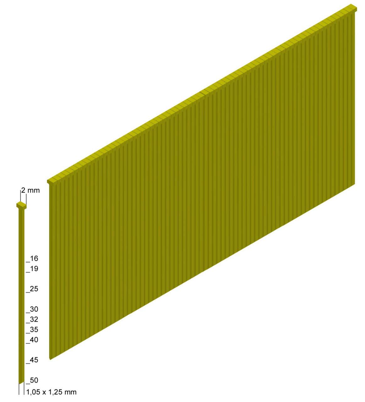 Prebena J25CNKHA Round-Head Nails Set of 5,000