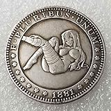 OppoLing 1881 Morgan Coins - Old Hobo Nickel Coin -Uncirculated Old Coin-USA Old Morgan Commemorative Gift Coin-It is Handmade Crafts Best Product