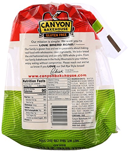 CANYON BAKEHOUSE BREAD DELI RYE GF 18OZ - Thumbnail 3