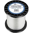 BLUEWING Monofilament Fishing Line 6,8,10,12,15,20,25,30,40,50,60,80,100,130,250,300,400 lbs, 50,100,500,1000,3000 Yards Invisible Thin Diameter Mono Fish Wire String, Clear