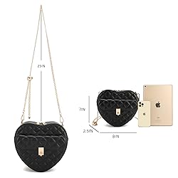 lola mae Heart Shape Satchel Crossbody Purse for