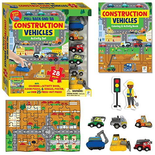 Hinkler Pullbackandgo Construction 28piece Floor Puzzle Play