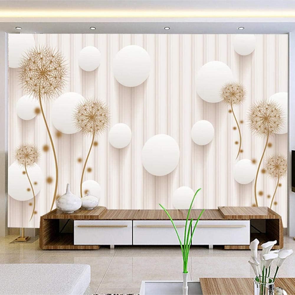 zrisic Papel Pintado Mural Moderno Simple Esfera 3D Diente de león