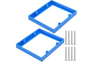 WOFASHPURET 2pcs Double Gang Power Socket Box Extender with Screws, Medium Blue Plastic Wall Mount Receptacle