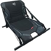 Pelican - Ergoboost Multifunctional Folding Kayak Seat - Adjustable Compact Traveler Kayak Seat with Back Support - Black