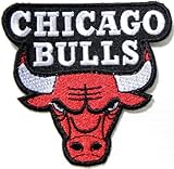 Red Chicago Bull NBA Basketball Logo Sign Patch Iron on Applique Embroidered