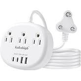 South Africa Plug Adapter, South Africa Extension Cord 3FT | Outlet Adapter for South Africa with 3 USA Outlets 4 USB, Type M Plug Adapter for Botswana Namibia Nepal Bhutan