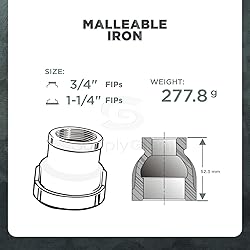 SUPPLY GIANT HNSD3364 1-1/4 X 3/4 Galvanized