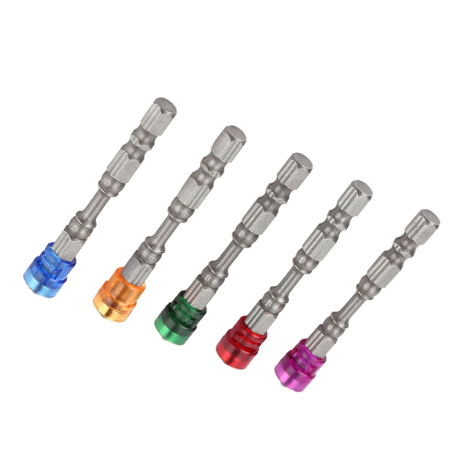 5pcs Screwdriver Bits Set S2 Alloy Steel Magnetic Cross Head PH2 Screwdriver Bits 1/4inch Shankfor Drywall Screws(Colorful)
