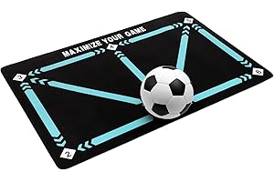 TIDEME Football Footstep Training Mat, Soccer Training Mat,Football Door Mat Anti-Skid Carpet for Corner Football Field Ground, Soccer Trainer Dribble Silent Auxiliary Mat, Ball Control Training Player Equipment
