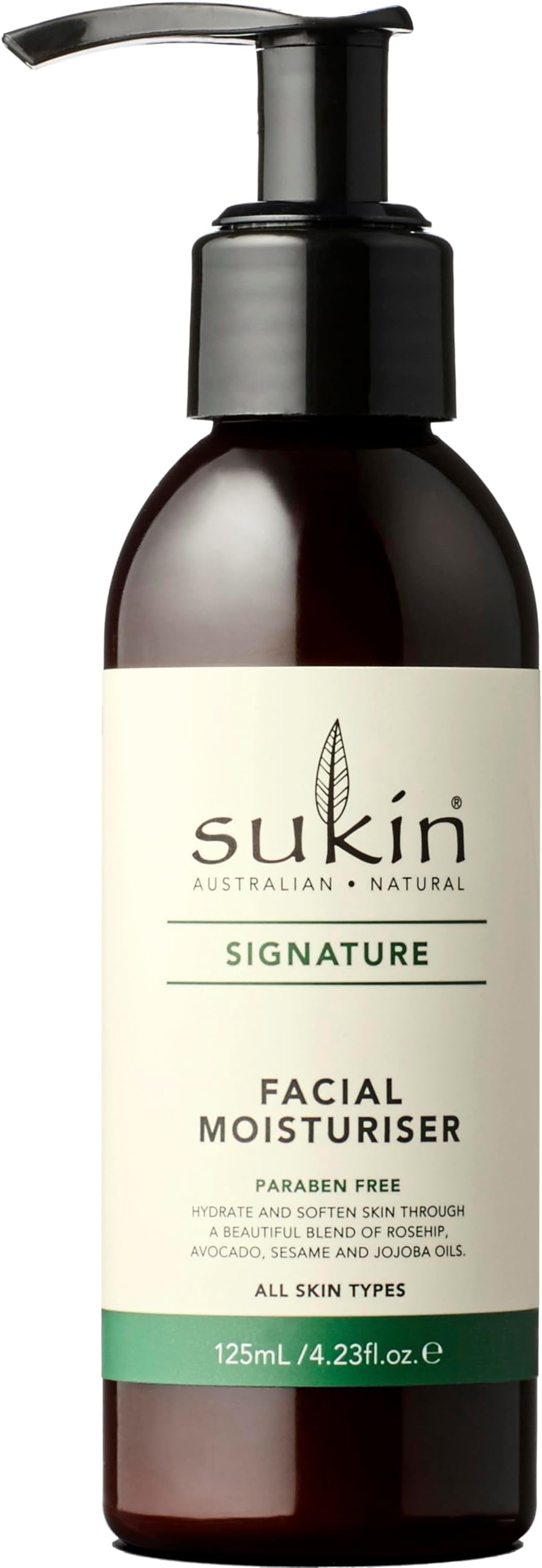 Sukin Signature Facial Moisturiser 125ml Vitamin E Cruelty Free Vegan Hydrating