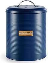 EHC Compost Bin with Lid, 3.6L Kitchen Food Composter, Navy Blue view 1